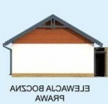 Elewacja projektu G282 garaż z wiatą i pomieszczeniami gospodarczymi - 3 - wersja lustrzana