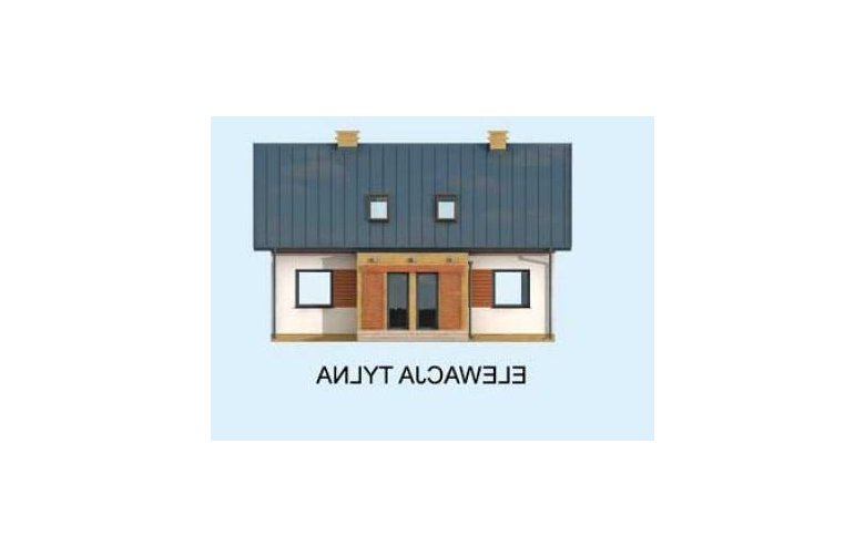 Projekt domu jednorodzinnego AVALON dom mieszkalny jednorodzinny z poddaszem użytkowym - elewacja 3