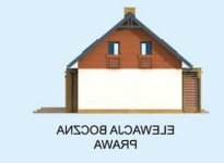 Elewacja projektu AVALON dom mieszkalny jednorodzinny z poddaszem użytkowym - 4 - wersja lustrzana