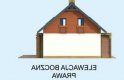 Projekt domu jednorodzinnego AVALON dom mieszkalny jednorodzinny z poddaszem użytkowym - elewacja 4