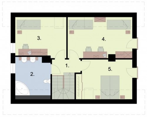 RZUT PODDASZA AVALON dom mieszkalny jednorodzinny z poddaszem użytkowym