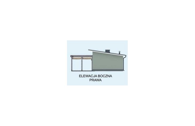 Projekt domu letniskowego MANAGUA dom letniskowy - elewacja 3