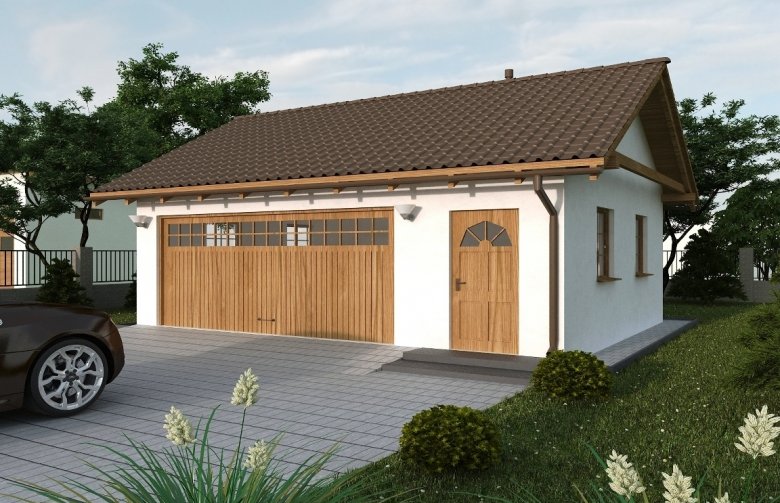Projekt domu energooszczędnego G131 - Budynek garażowy