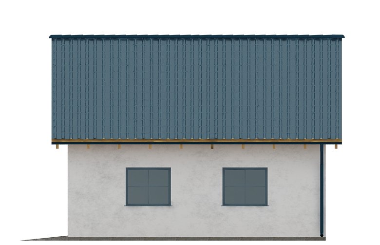 Projekt domu energooszczędnego G133 - Budynek garażowy - elewacja 3