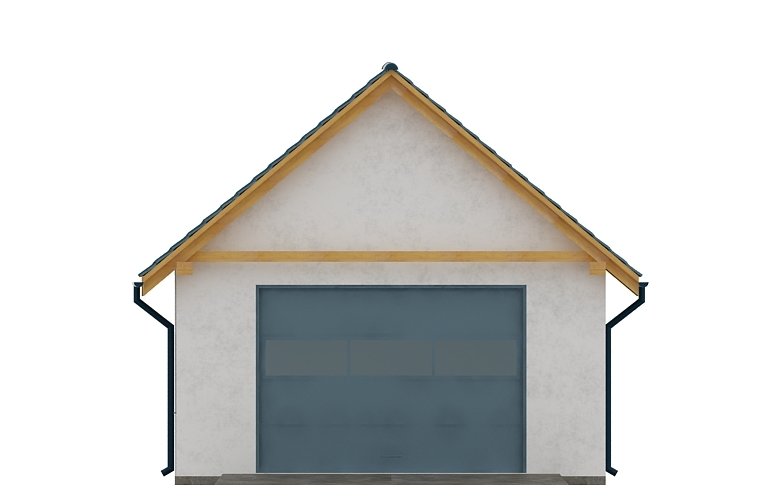 Projekt domu energooszczędnego G133 - Budynek garażowy - elewacja 1