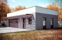 Projekt domu energooszczędnego G165 -  Budynek garażowo - gospodarczy - wizualizacja 0