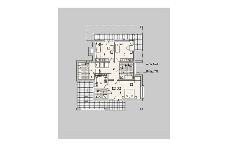 Projekt domu szkieletowego LK&1095 - piętro