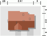 Usytuowanie budynku AROMA w wersji lustrzanej