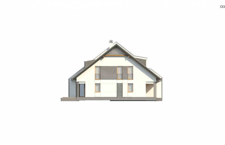 Projekt domu bliźniaczego Zb15 (cena za jeden segment) - elewacja 3