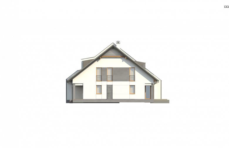 Projekt domu bliźniaczego Zb15 (cena za jeden segment) - elewacja 4