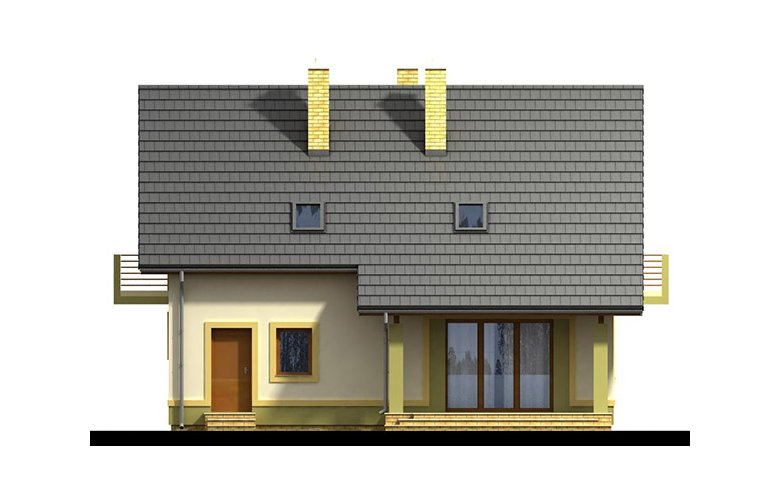 Projekt domu jednorodzinnego Kiwi 3 - elewacja 3