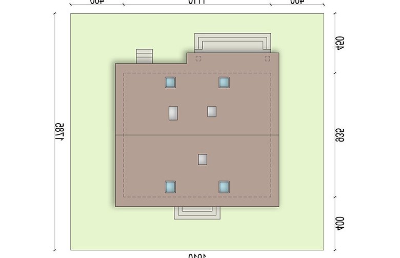 Projekt domu jednorodzinnego Kiwi 3 - Usytuowanie - wersja lustrzana