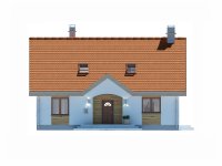 Elewacja projektu Groszek dach dwuspadowy - 1 - wersja lustrzana