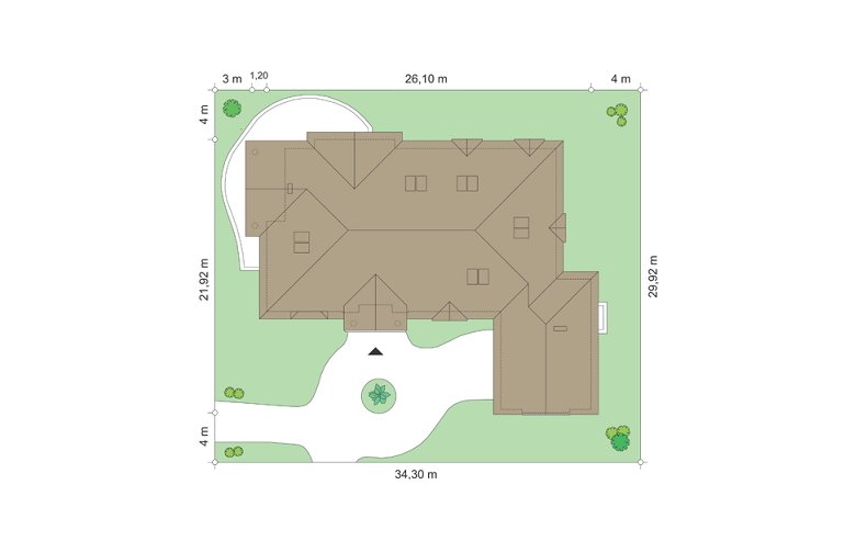 Projekt domu dwurodzinnego Rezydencja Parkowa 2 (480) - Usytuowanie