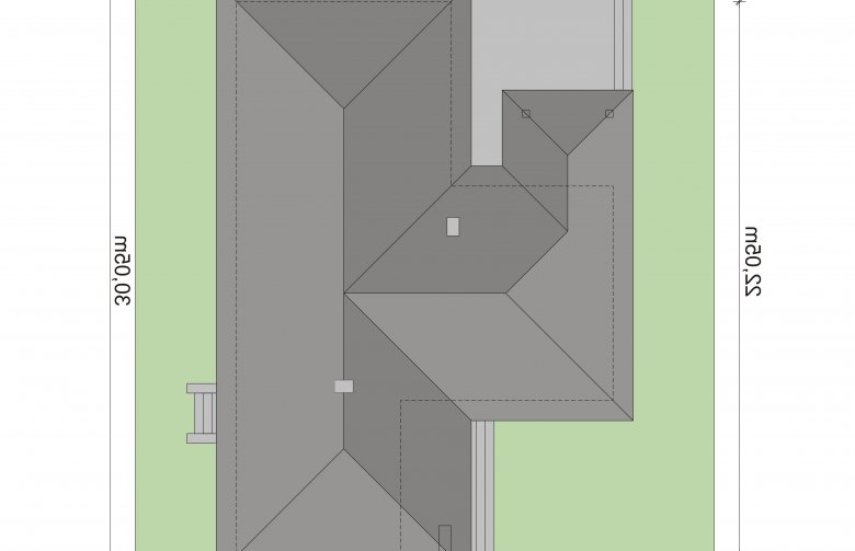 Projekt domu dwurodzinnego Jeremiasz 2 PS - Usytuowanie - wersja lustrzana