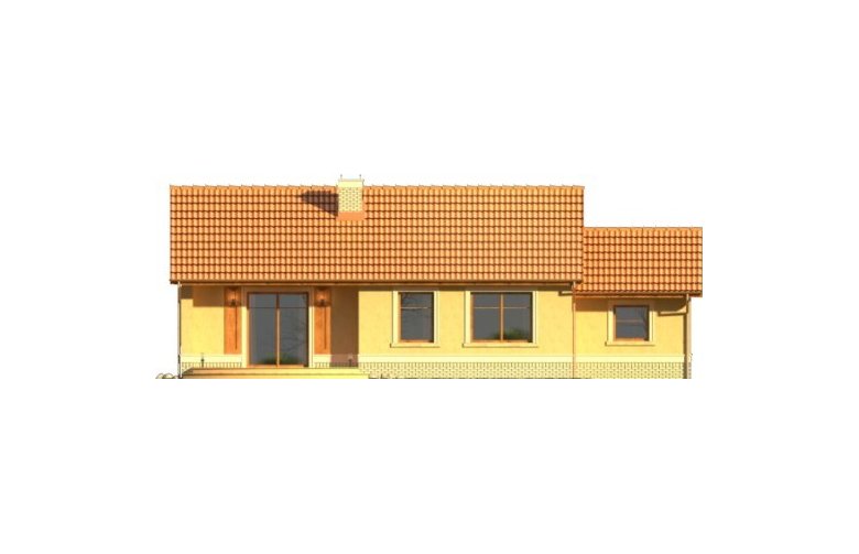 Projekt domu parterowego FIGARO - elewacja 2