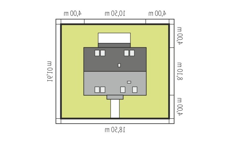 Projekt domu wielorodzinnego E1 II ECONOMIC (wersja A) - Usytuowanie - wersja lustrzana