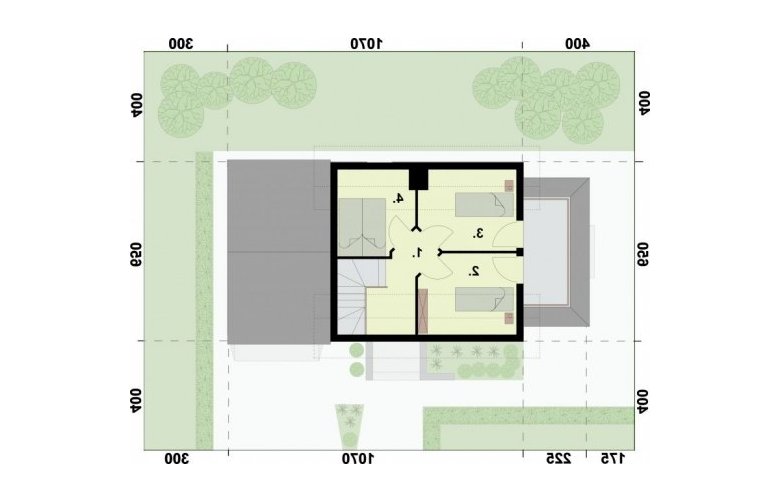 Projekt domu jednorodzinnego ORLEAN 5 dom letniskowy z poddaszem - rzut poddasza