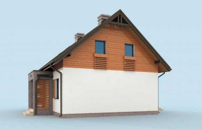 Projekt domu z poddaszem AVALON szkielet drewniany, dom mieszkalny jednorodzinny z poddaszem użytkowym