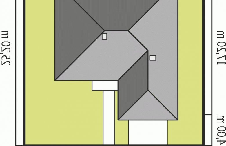 Projekt domu dwurodzinnego Eris II G2 (wersja C) - Usytuowanie - wersja lustrzana