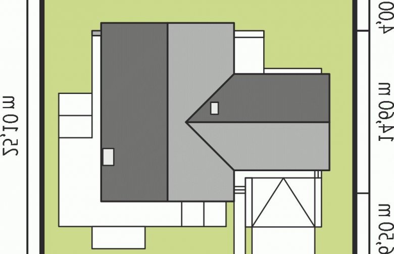 Projekt domu dwurodzinnego India G2 (wersja B) - Usytuowanie - wersja lustrzana