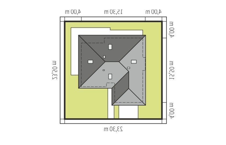 Projekt domu dwurodzinnego Astrid G2 - Usytuowanie - wersja lustrzana