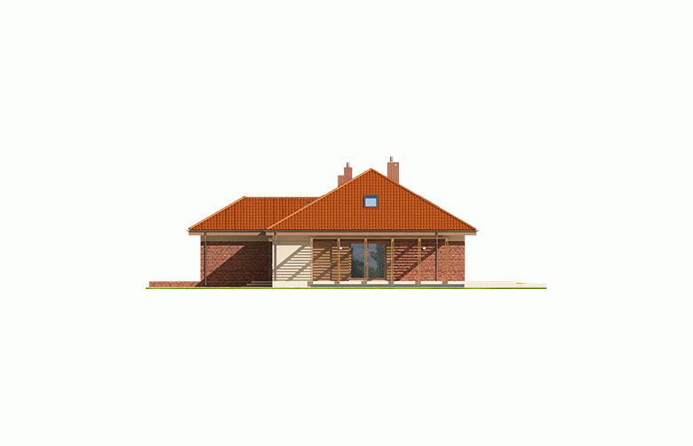 Projekt domu dwurodzinnego Astrid (mała) G1 - elewacja 4