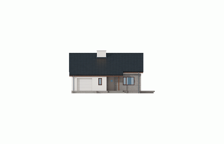 Projekt domu dwurodzinnego Armando II G1 ENERGO - elewacja 1