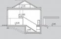 Projekt domu szkieletowego LK&1164 - przekrój 1