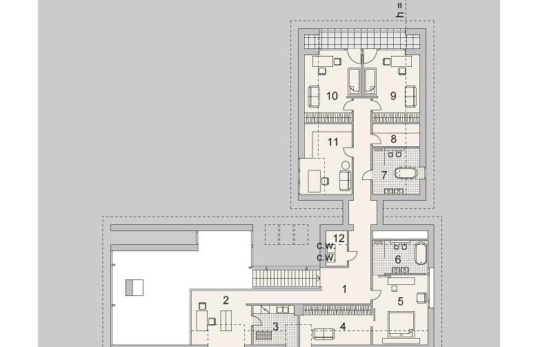 Projekt domu z poddaszem LK&1162 - piętro