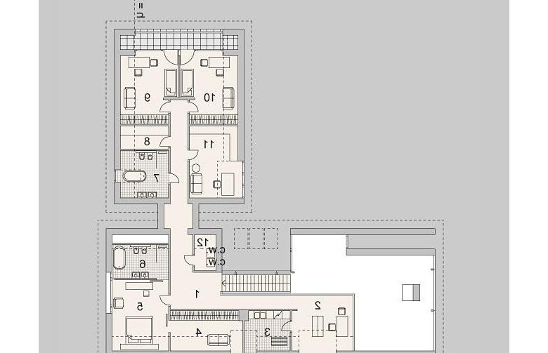 Projekt domu z poddaszem LK&1162 - piętro