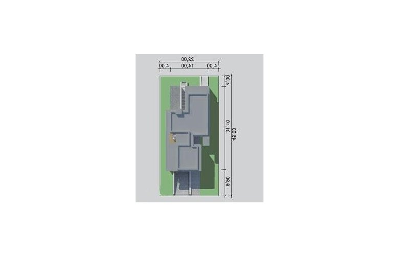 Projekt domu szkieletowego LK&1150 - Usytuowanie - wersja lustrzana