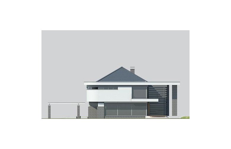 Projekt domu z poddaszem LK&1133 - elewacja 3