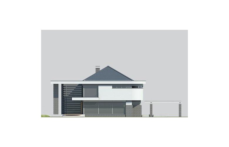 Projekt domu z poddaszem LK&1133 - elewacja 3