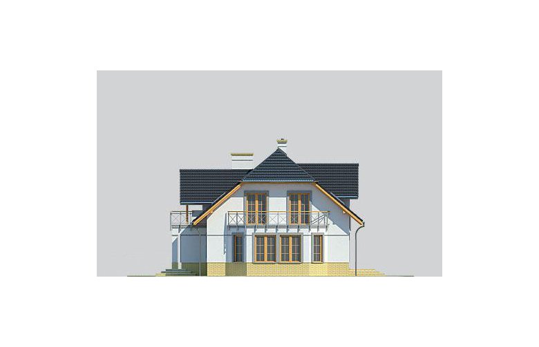 Projekt domu wielorodzinnego LK&1107 - elewacja 4