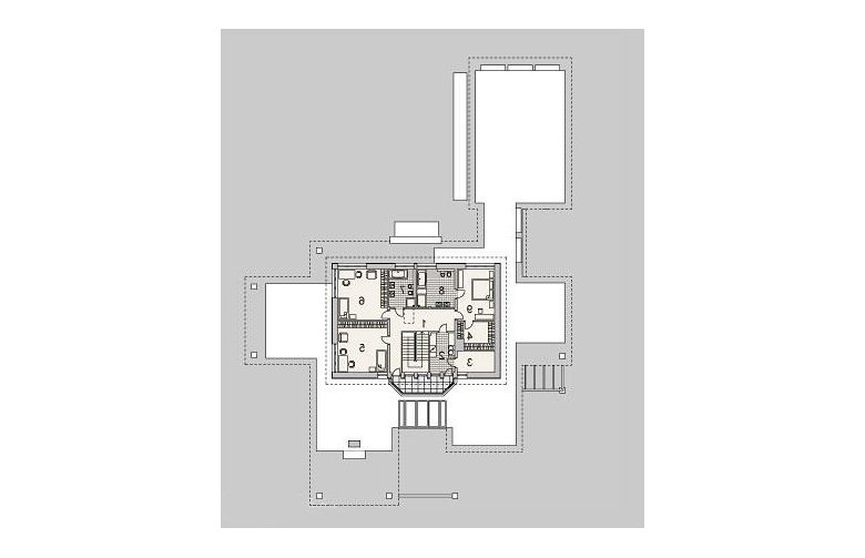 Projekt domu szkieletowego LK&1094 - piętro