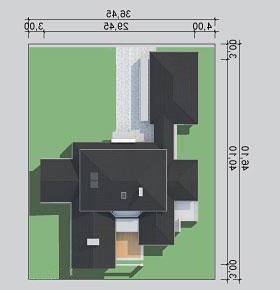 Usytuowanie budynku LK&1094 w wersji lustrzanej