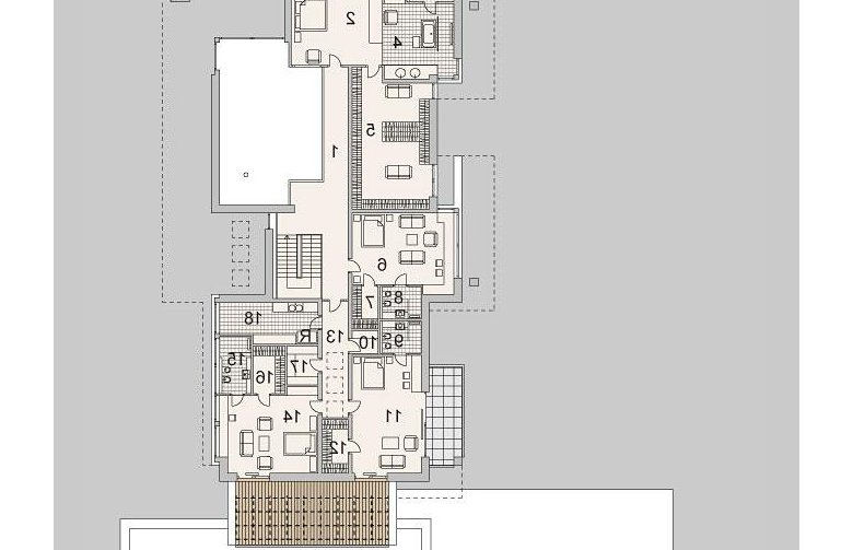 Projekt domu z poddaszem LK&1104 - piętro