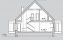 Projekt domu z poddaszem LK&1083 - przekrój 1