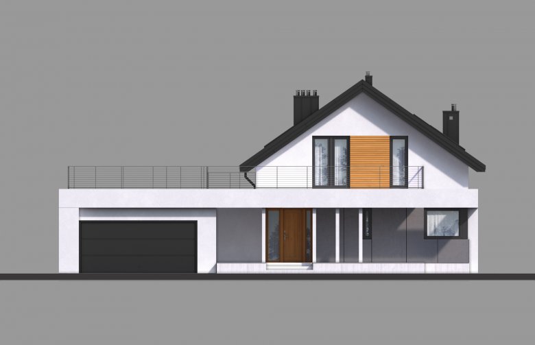 Projekt domu z poddaszem Homekoncept 2 G2 - elewacja 1