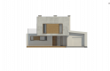 Projekt domu piętrowego Zx121 - elewacja 4