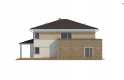 Projekt domu piętrowego Zx66 - elewacja 3