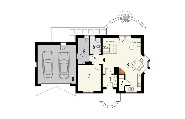 Projekt domu jednorodzinnego AROMA 2G - 
