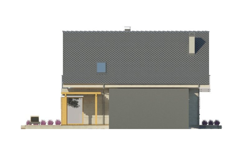 Projekt domu jednorodzinnego GRAPPA - elewacja 1
