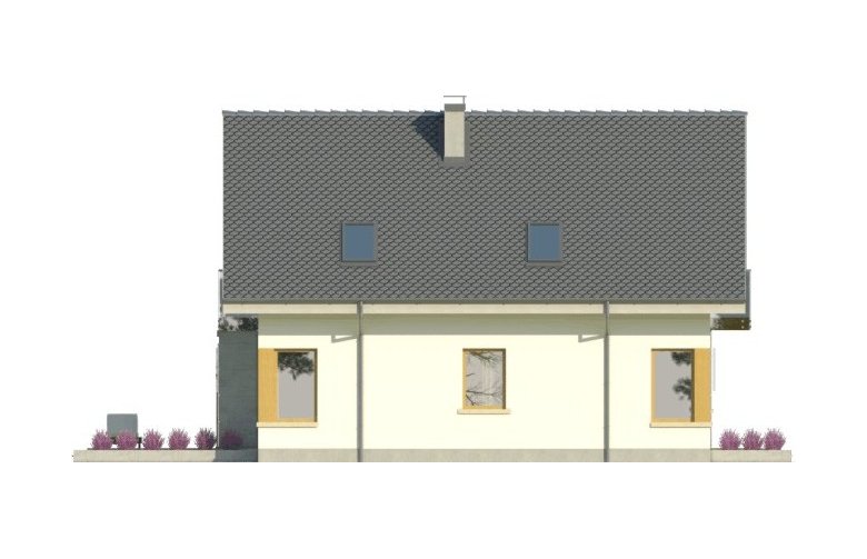 Projekt domu jednorodzinnego GRAPPA - elewacja 3