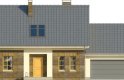 Projekt domu z poddaszem MADRAS 2G - elewacja 4