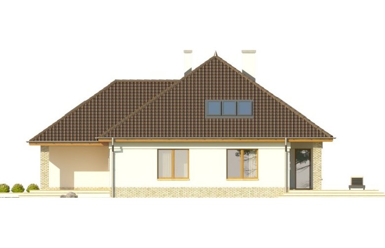 Projekt domu jednorodzinnego MELODIA 2 - elewacja 3