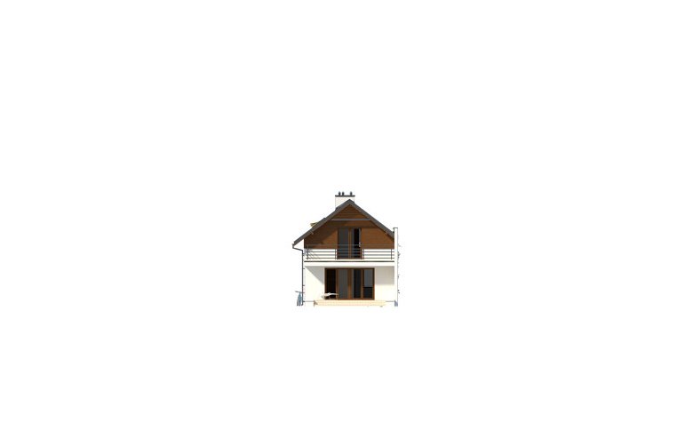 Projekt domu tradycyjnego Koliber 4 - elewacja 3