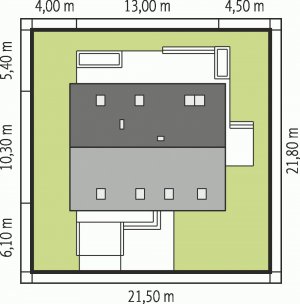 Usytuowanie budynku E4 G1  (wersja A) MULTI-COMFORT