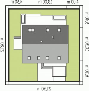 Usytuowanie budynku E4 G1  (wersja A) MULTI-COMFORT w wersji lustrzanej